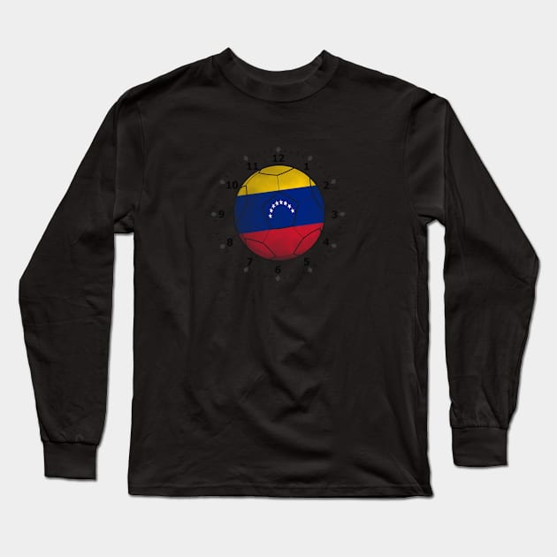 venezuelan flag clock Long Sleeve T-Shirt by persa